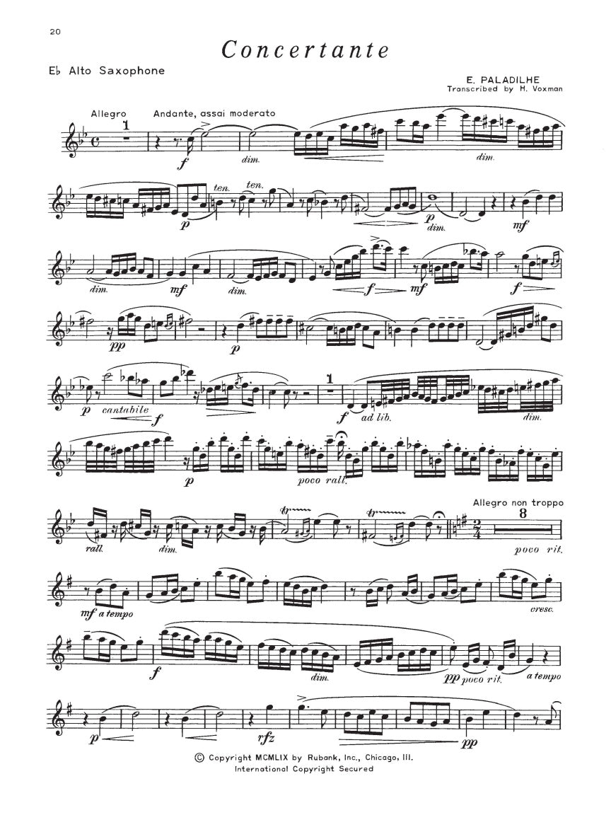 Concert and Contest Collection for Eb Alto Saxophone - sample page 5