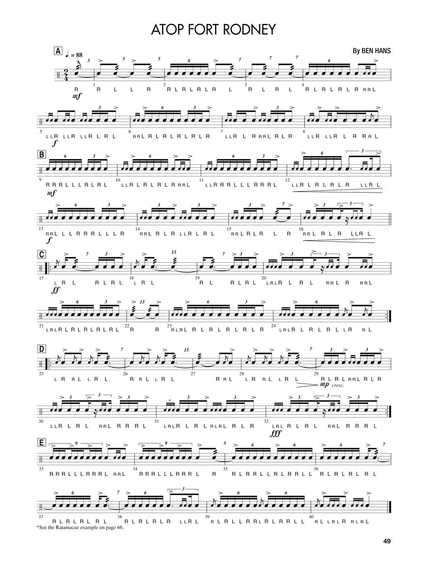 Rudimental Drum Solos for the Marching Snare Drummer - sample page 5