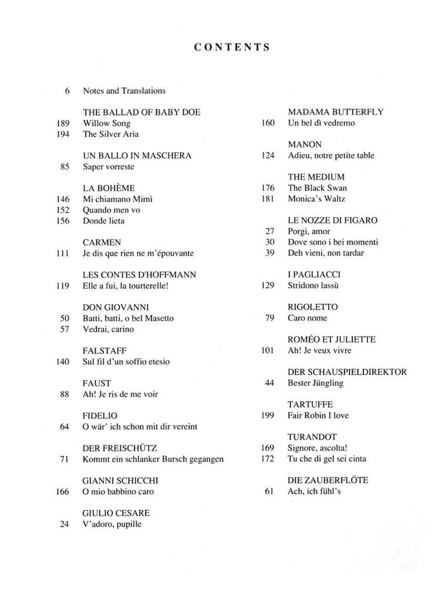 Arias for Soprano - sample page 1