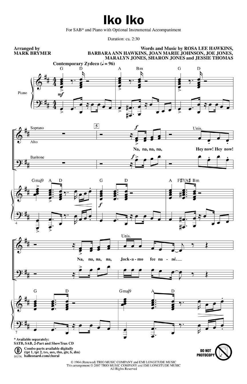 Iko Iko - sample page 1