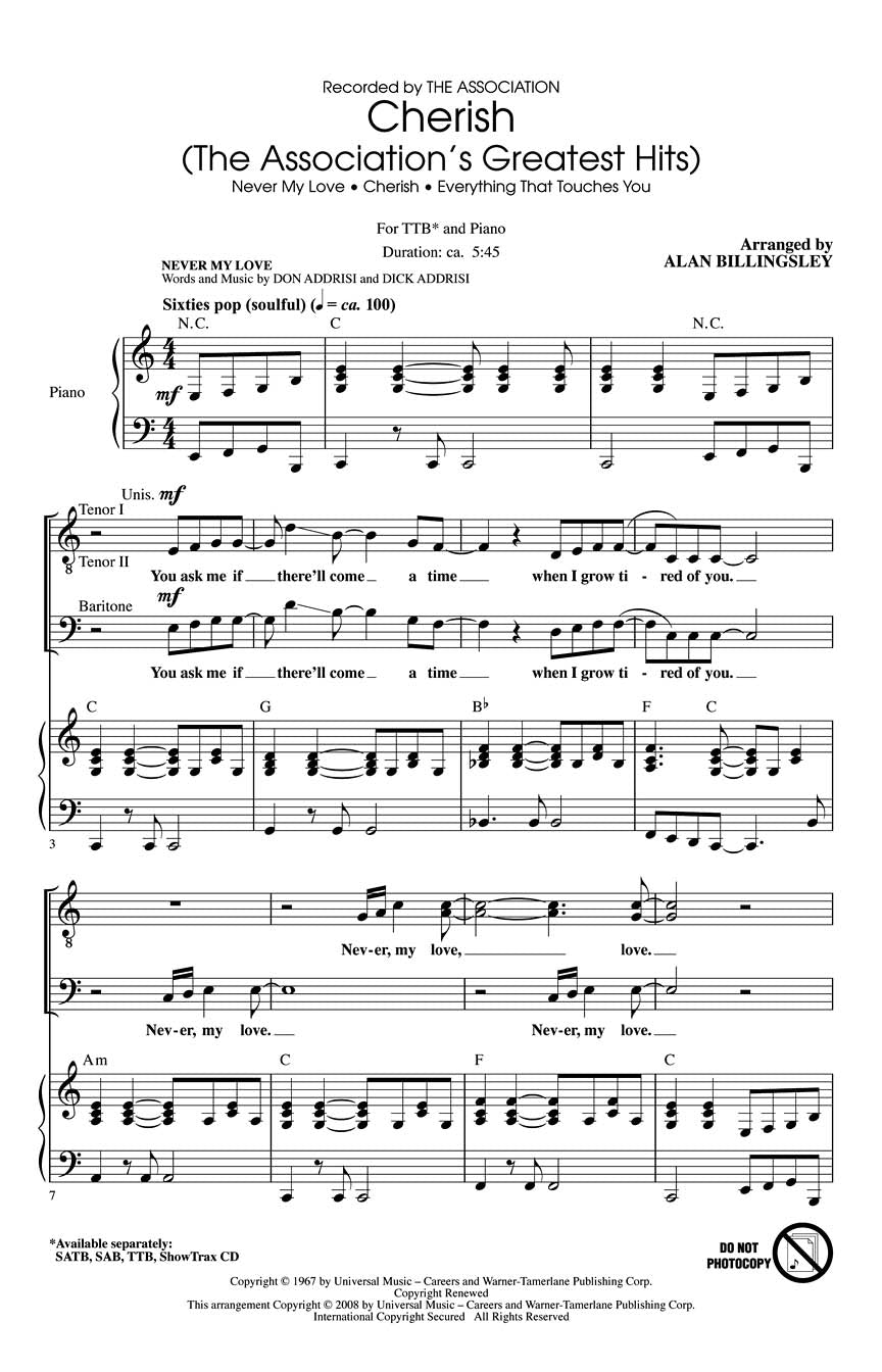 Cherish (The Association's Greatest Hits) - sample page 1