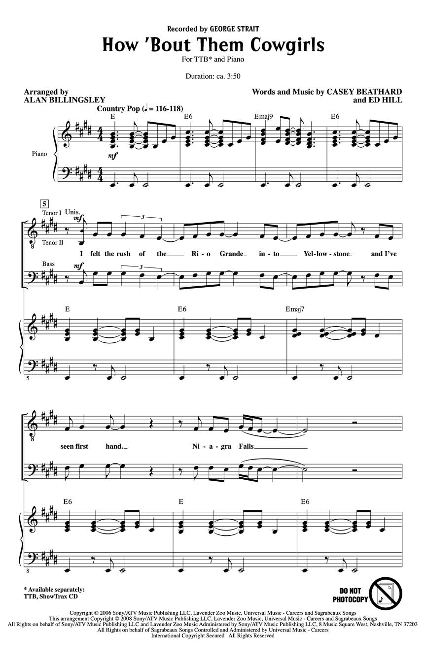 How 'bout Them Cowgirls - sample page 1