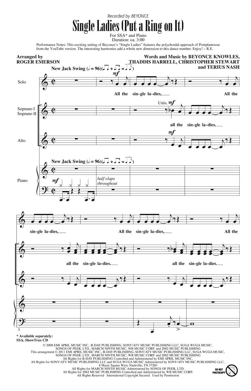 Single Ladies - sample page 1