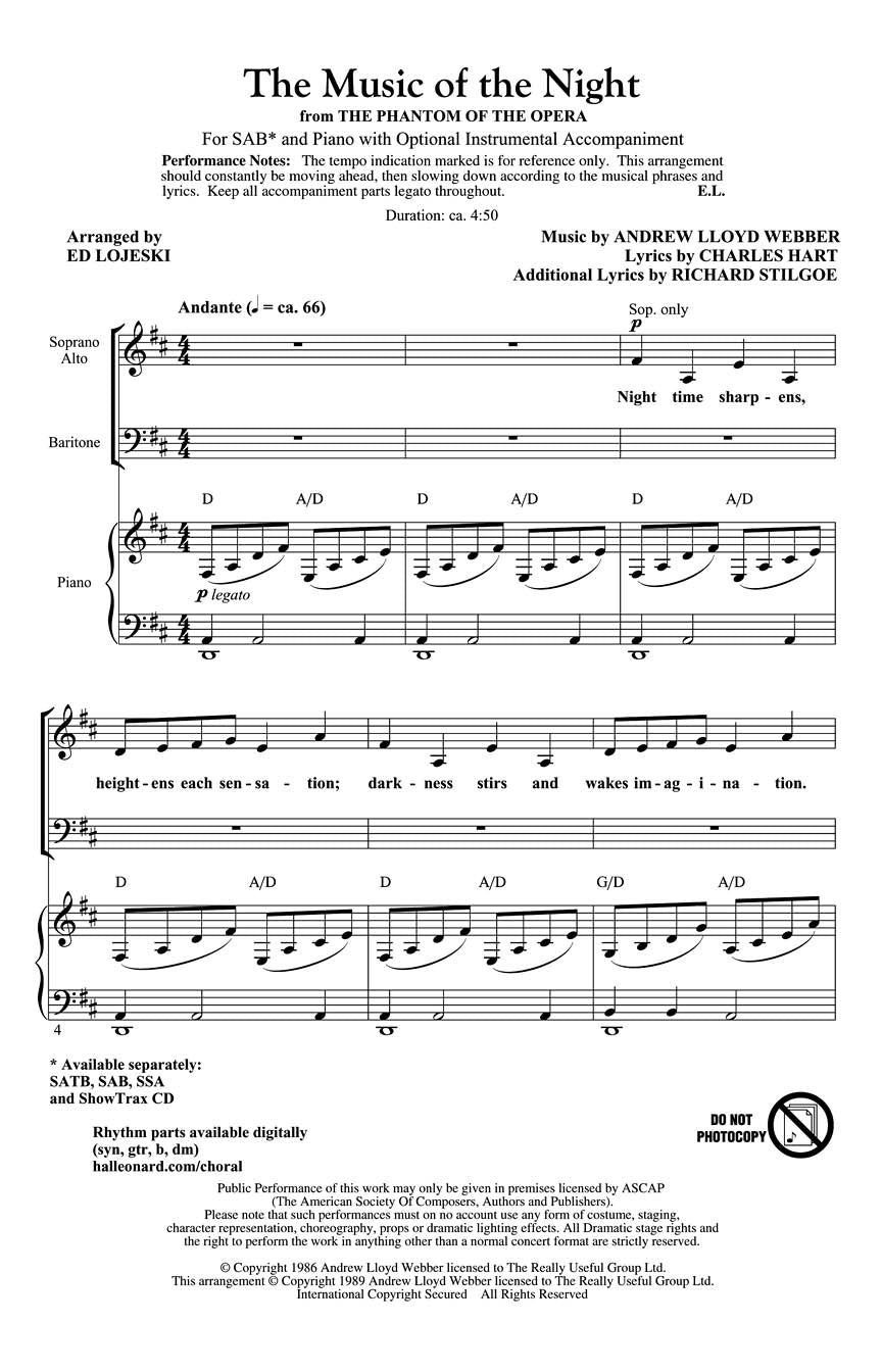 The Music of the Night - sample page 1