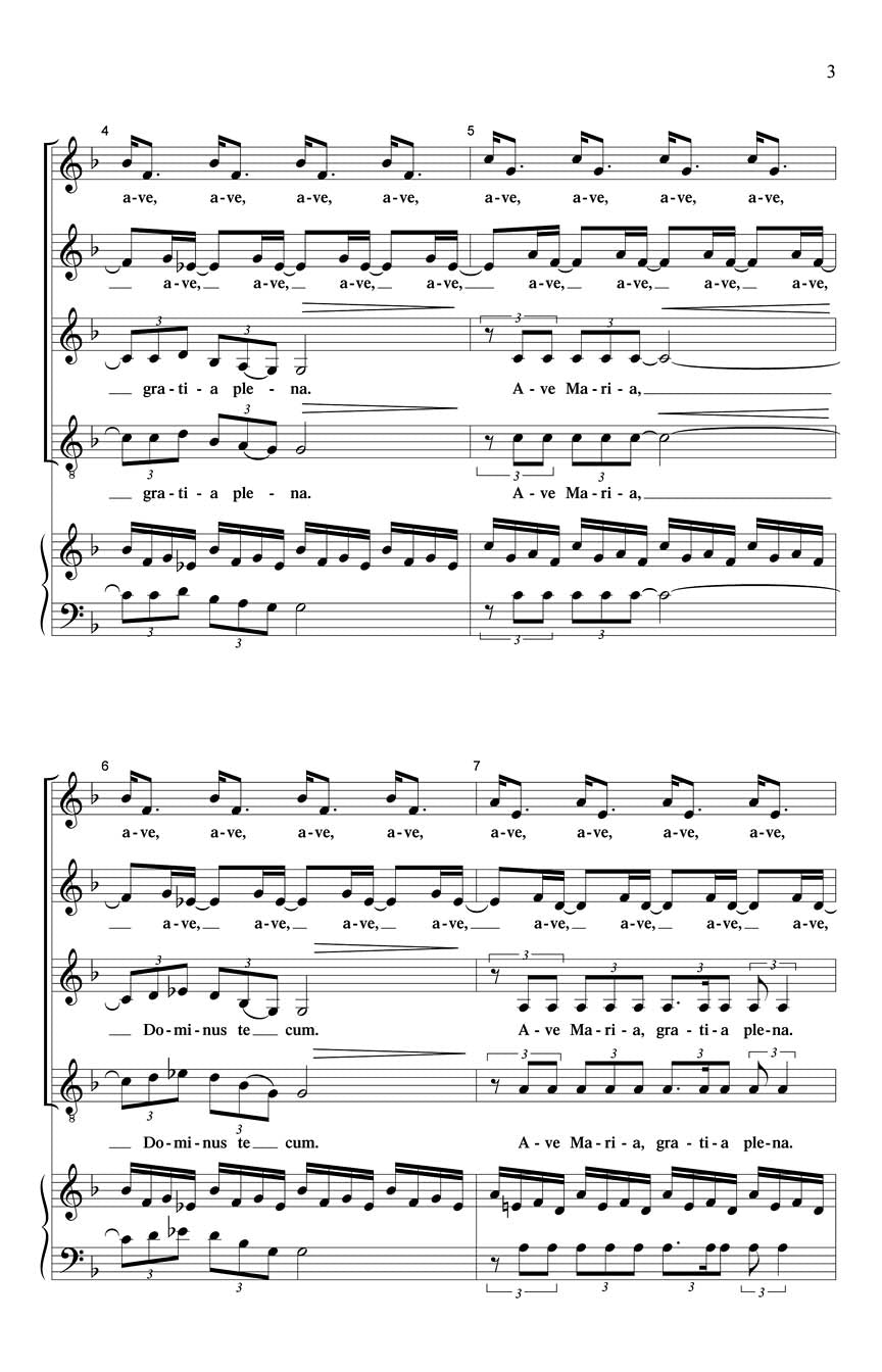 Ave Maria - String Quartet - sample page 2