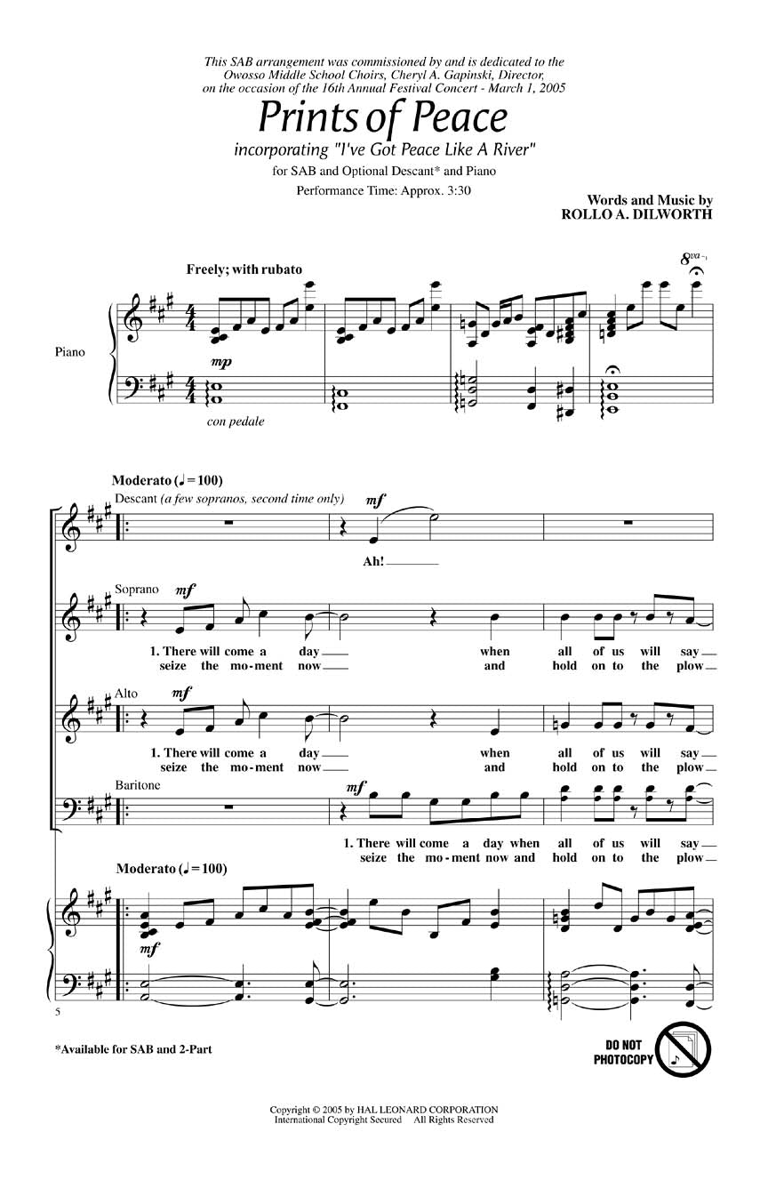 Prints of Peace - sample page 1
