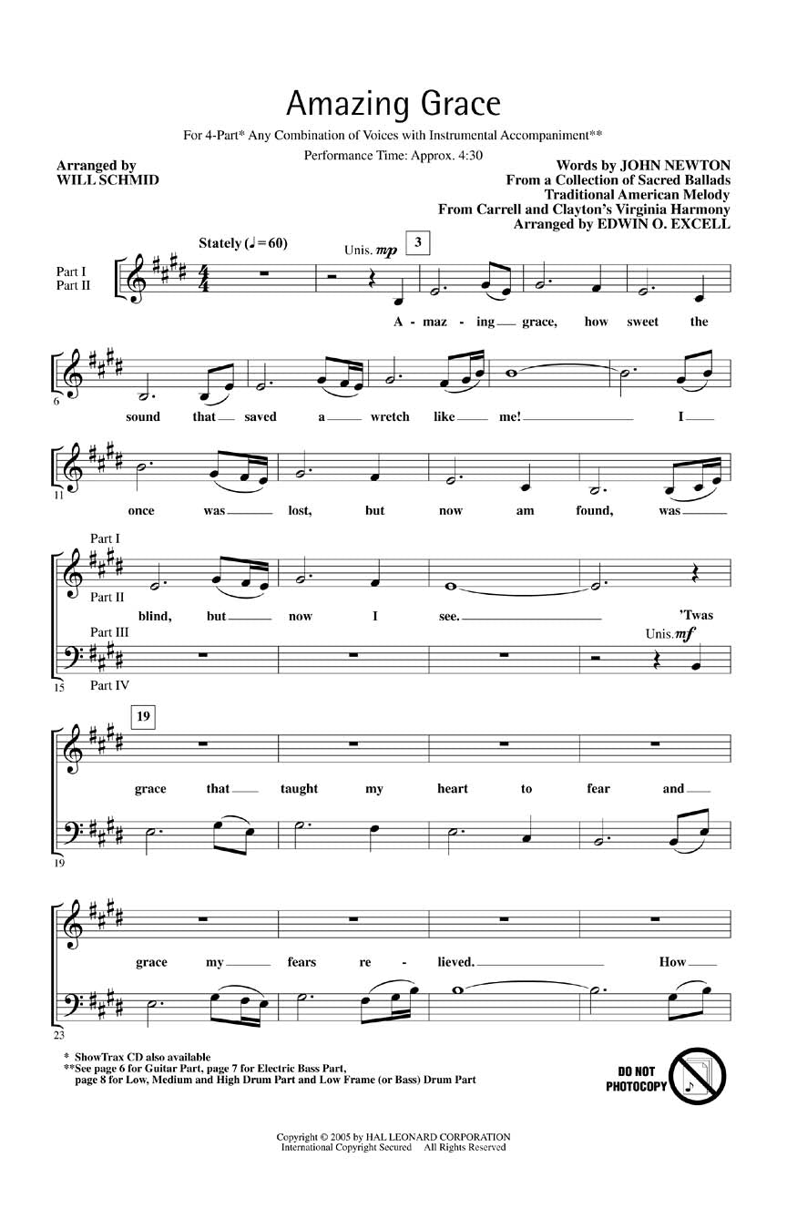 Amazing Grace - sample page 1