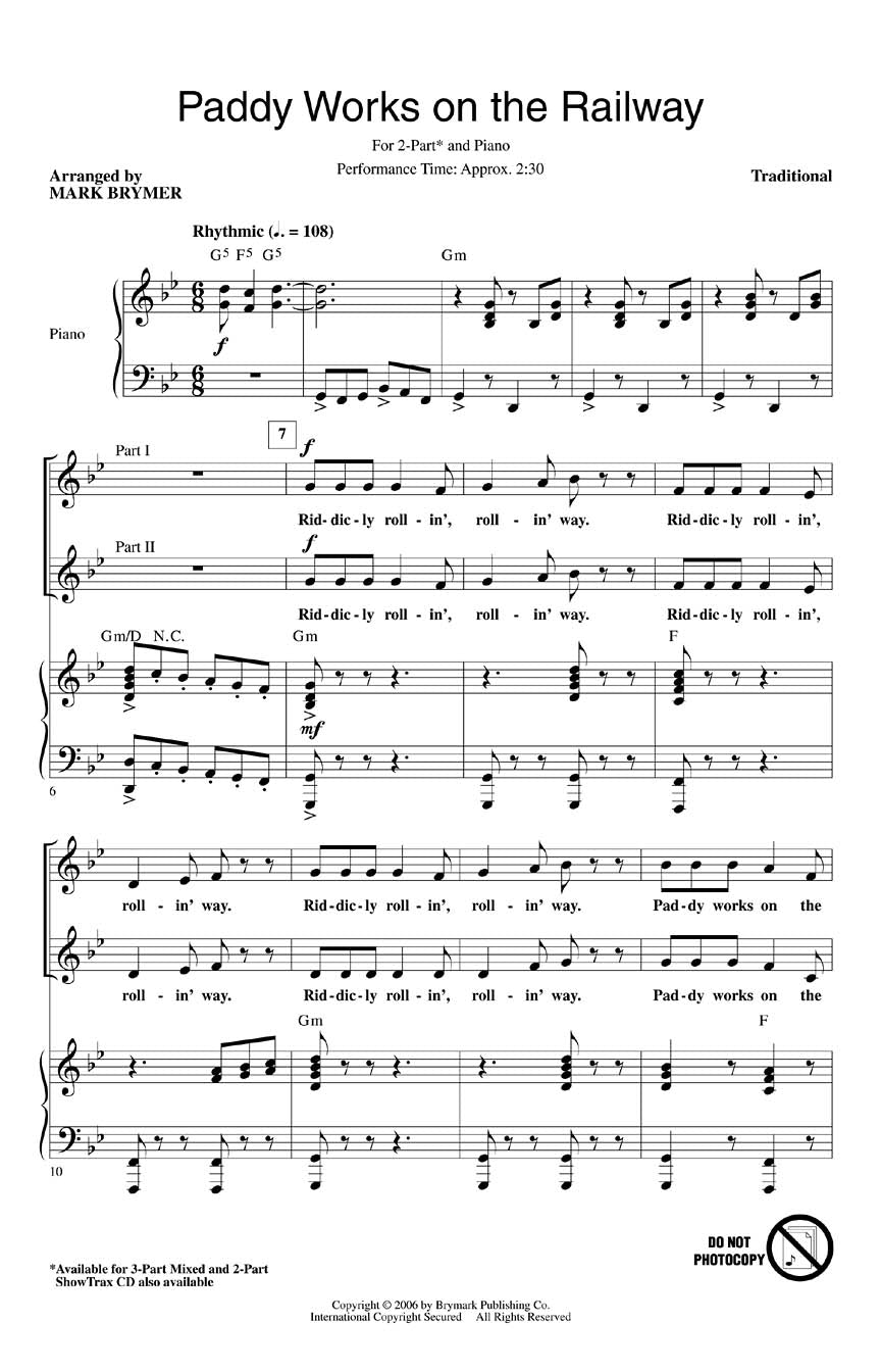 Paddy Works on the Railway - sample page 1