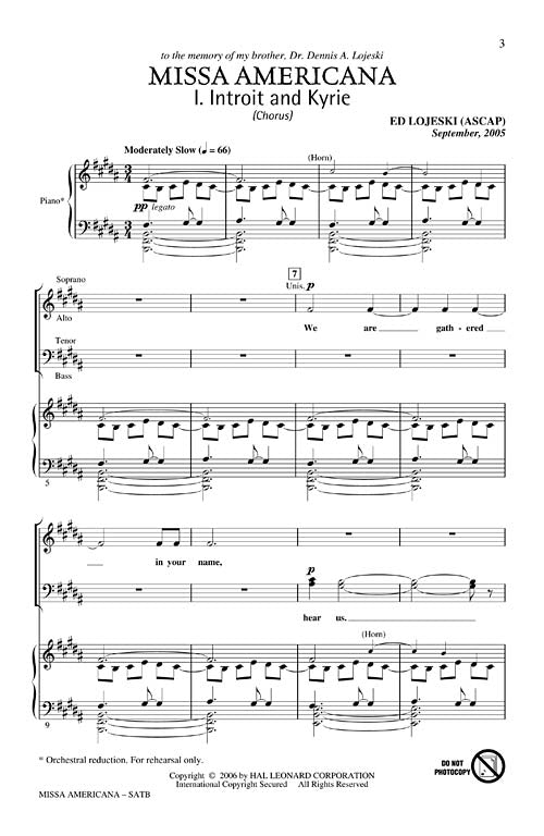 Missa Americana - sample page 1