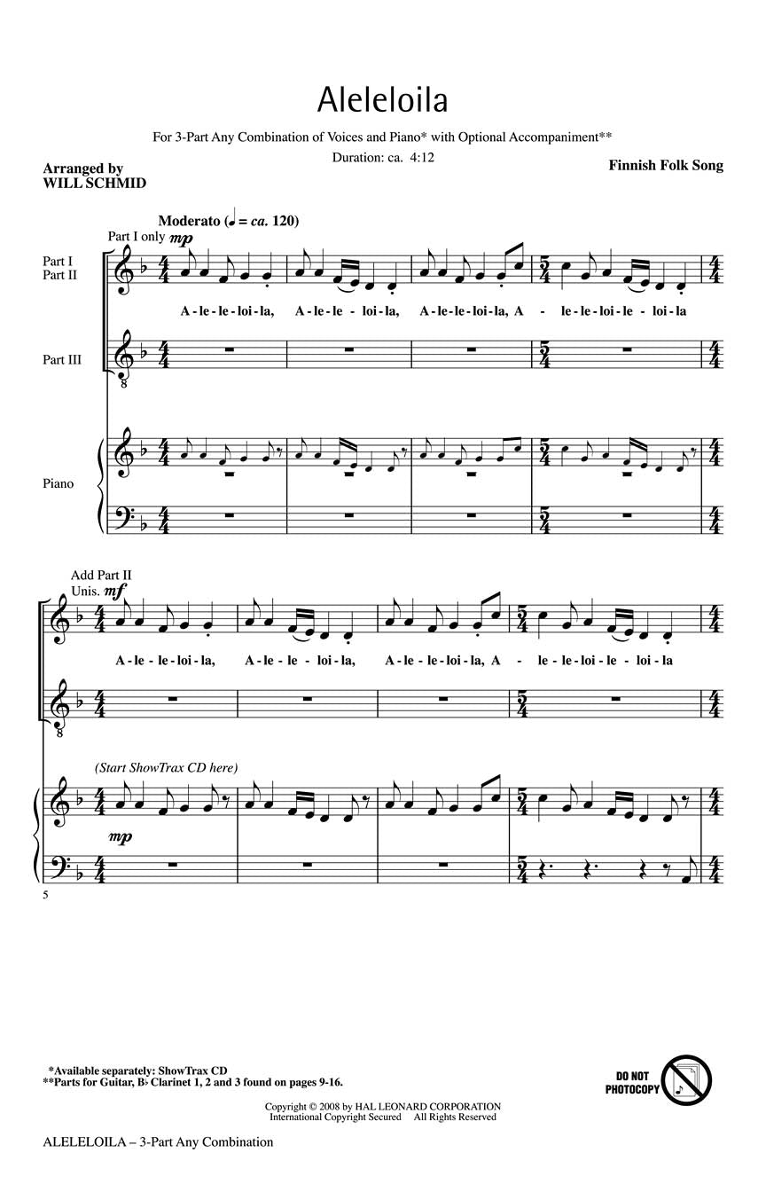 Aleleloila - sample page 1