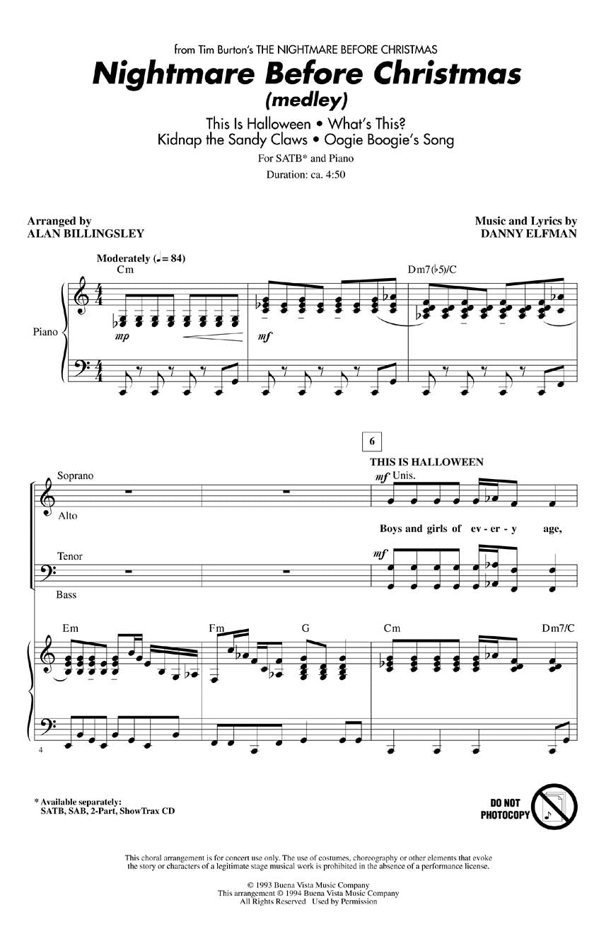 The Nightmare Before Christmas - sample page 1