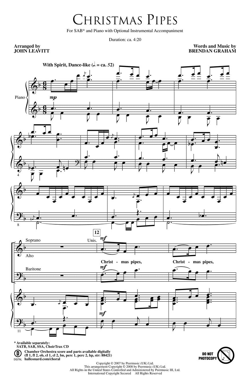 Christmas Pipes - sample page 1