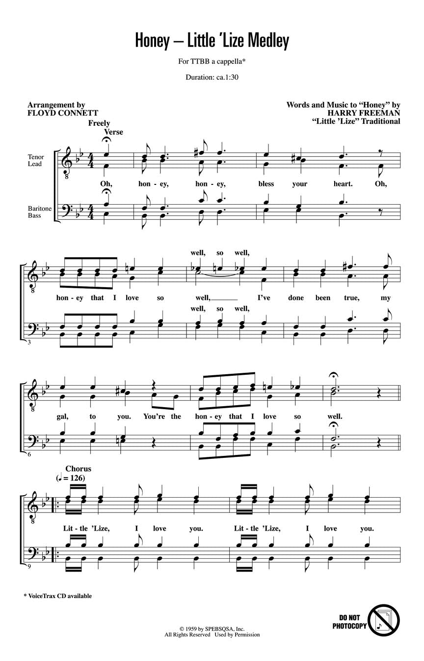 Close Harmony Collection - sample page 1