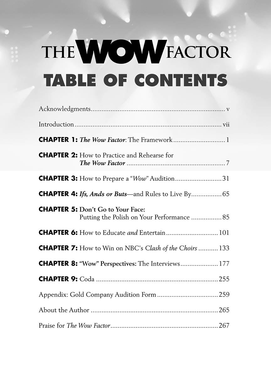 The Wow Factor: How to Create It, Inspire It & Achieve It - sample page 1