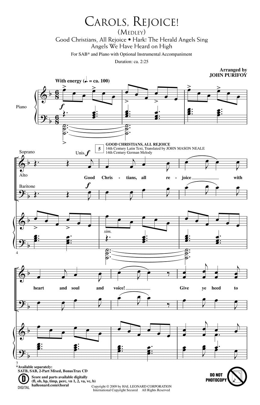 Carols, Rejoice! - sample page 1