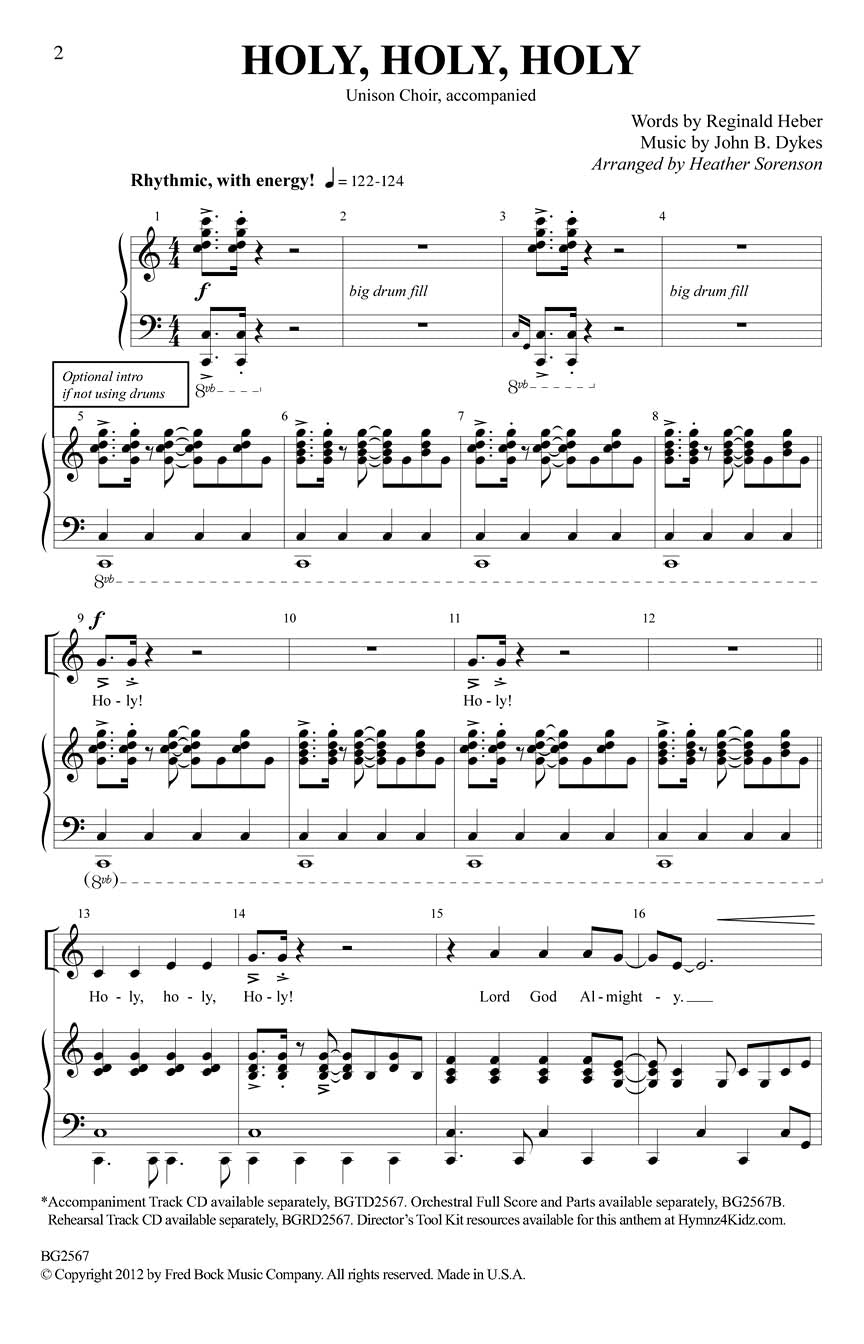 Holy, Holy, Holy - sample page 1