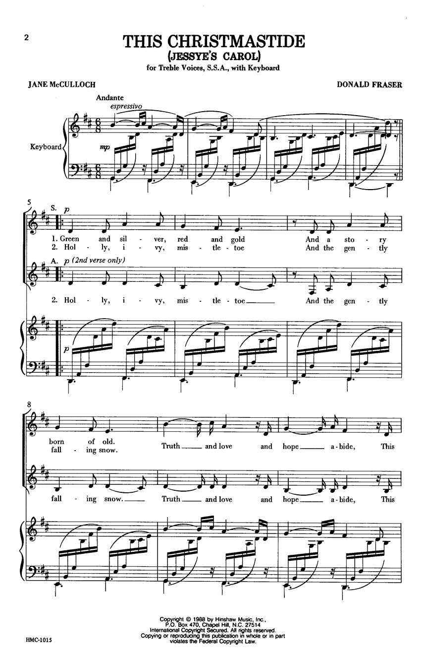 This Christmastide (Jessye's Carol) - sample page 1