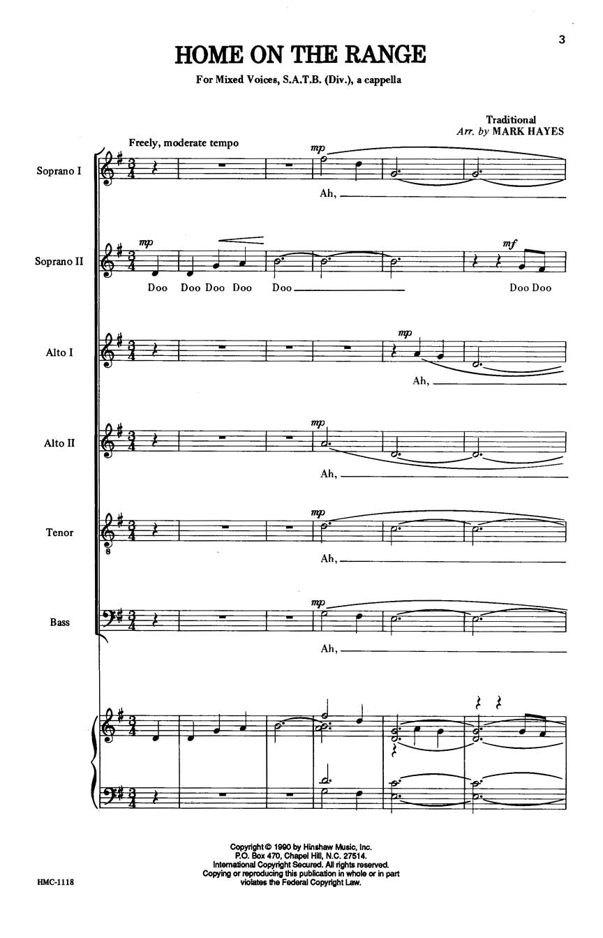 Home on the Range - sample page 1