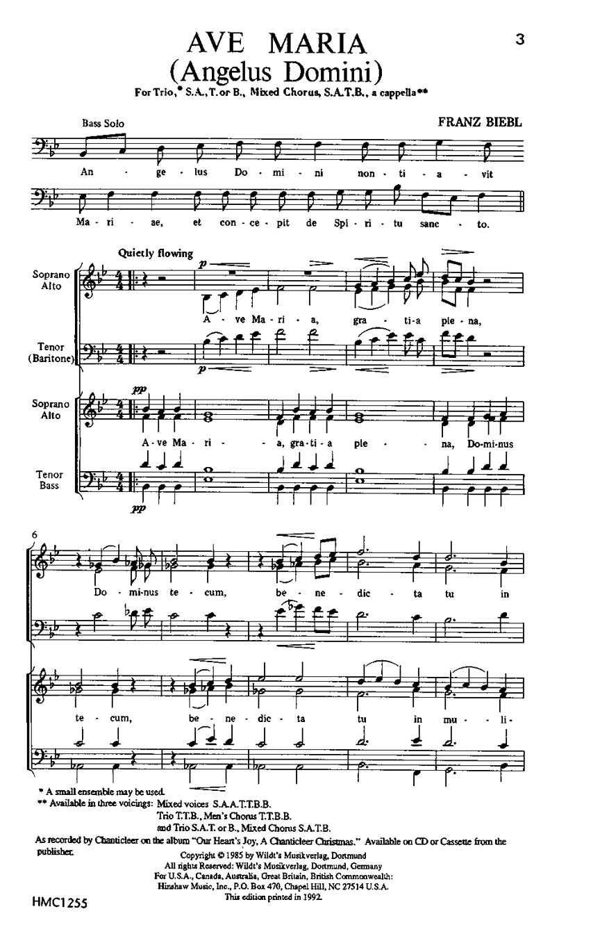 Ave Maria - String Quartet - sample page 1