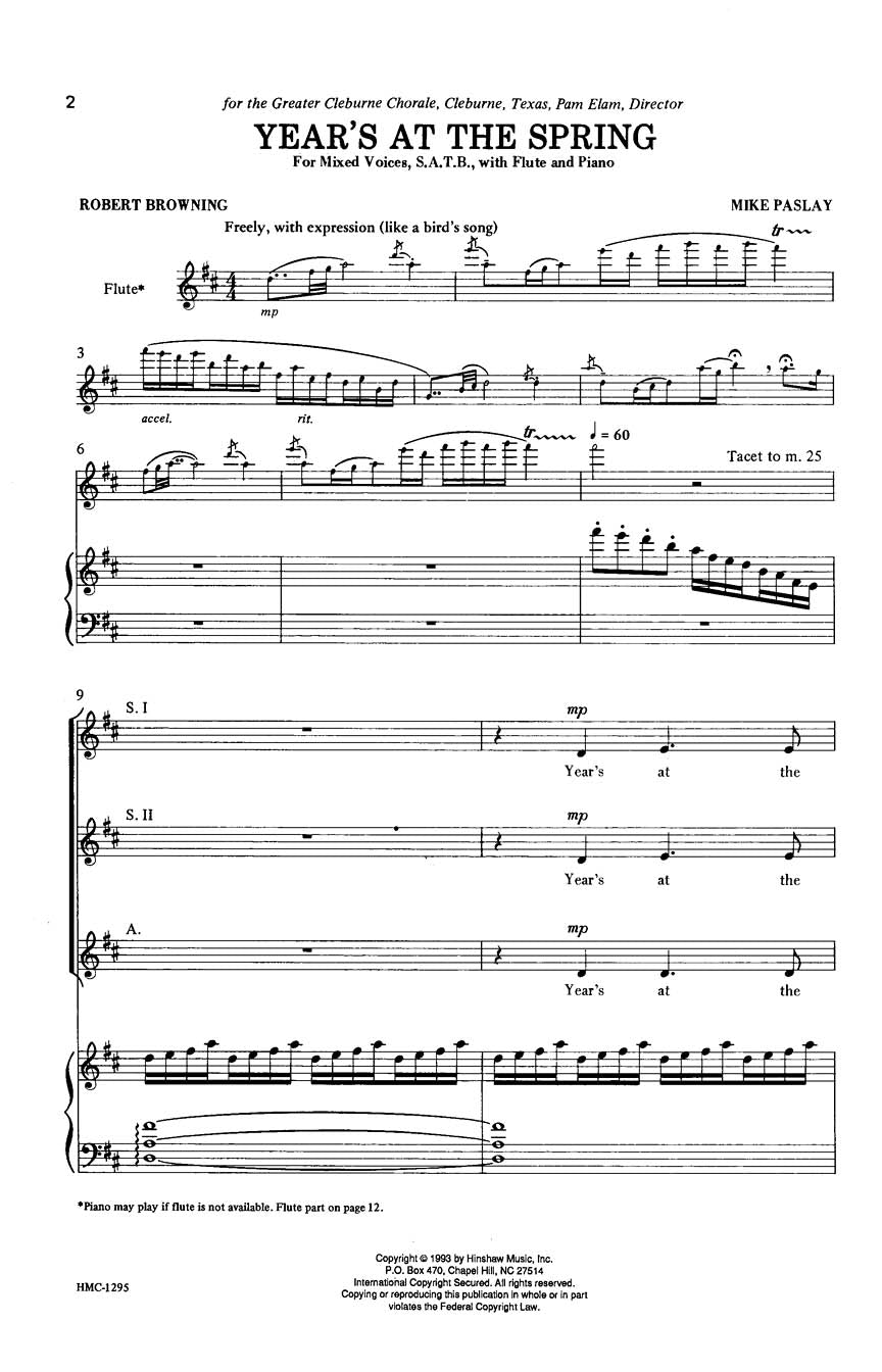 Year's at the Spring - sample page 1