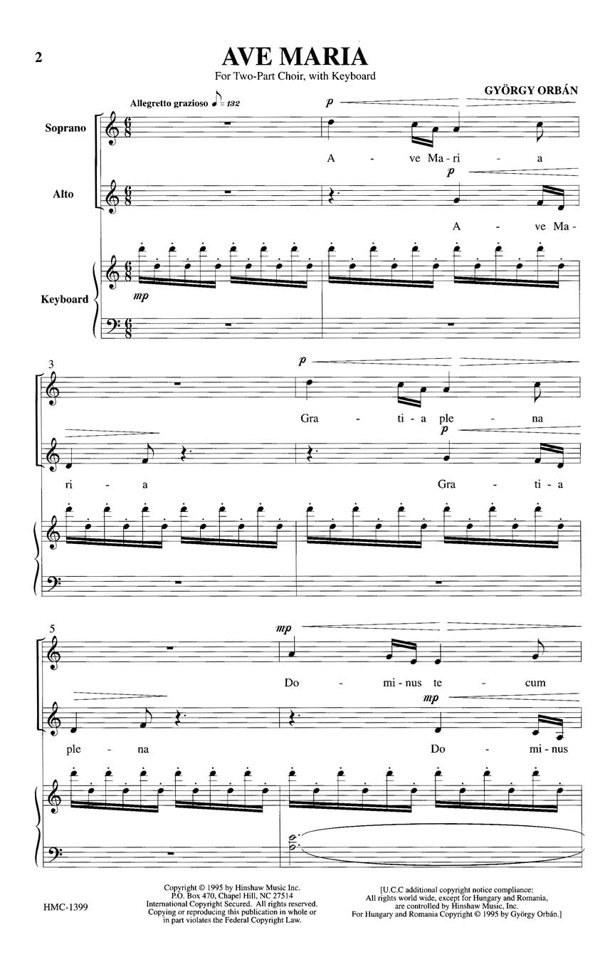 Ave Maria - String Quartet - sample page 1