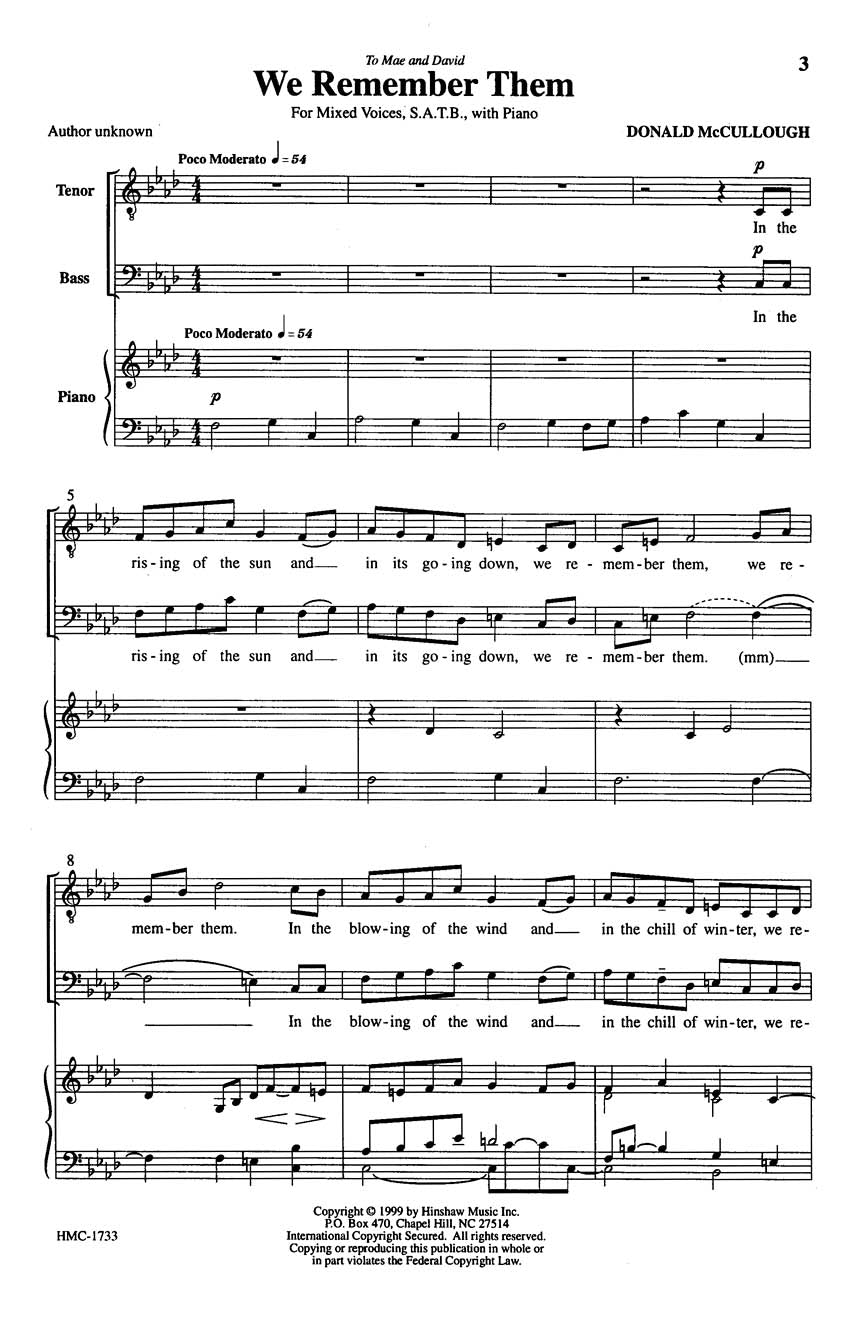 We Remember Them - sample page 1