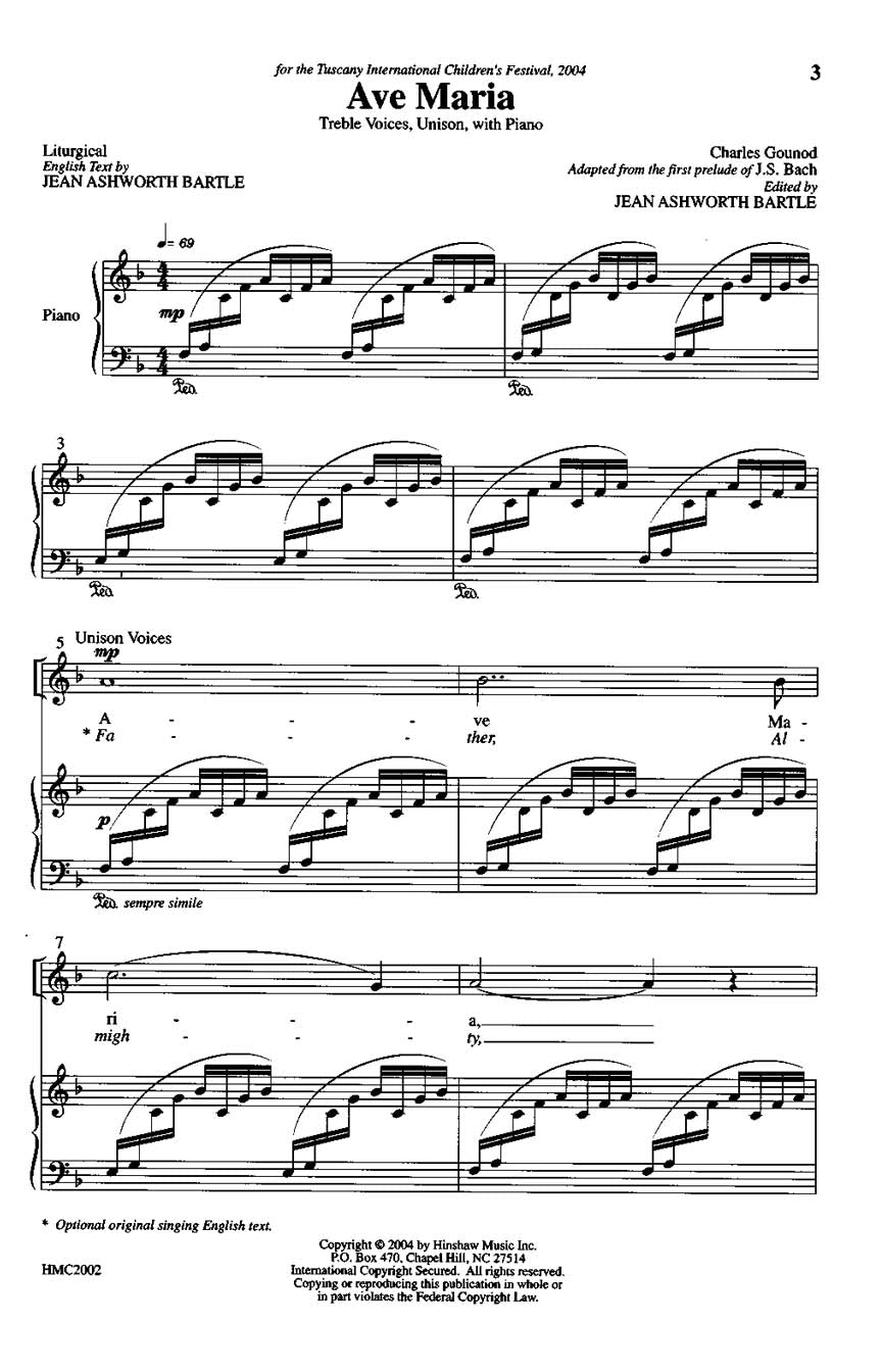 Ave Maria - String Quartet - sample page 1