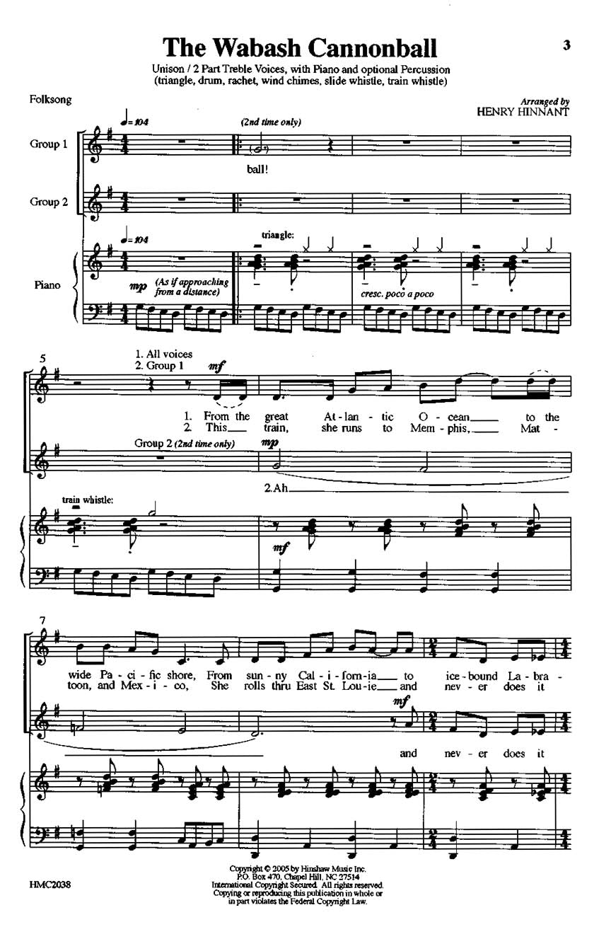 The Wabash Cannonball - sample page 1