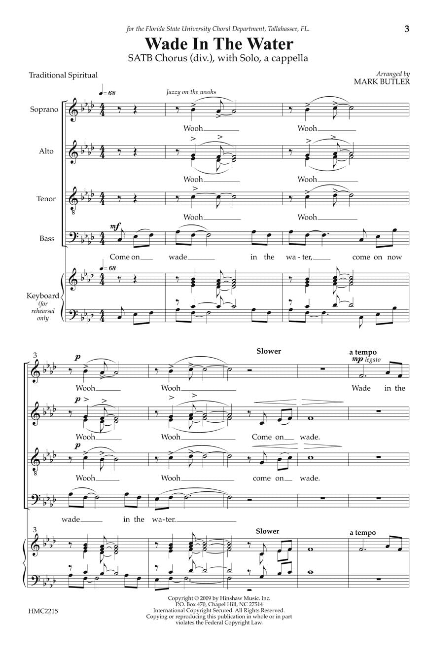Wade in the Water - sample page 1