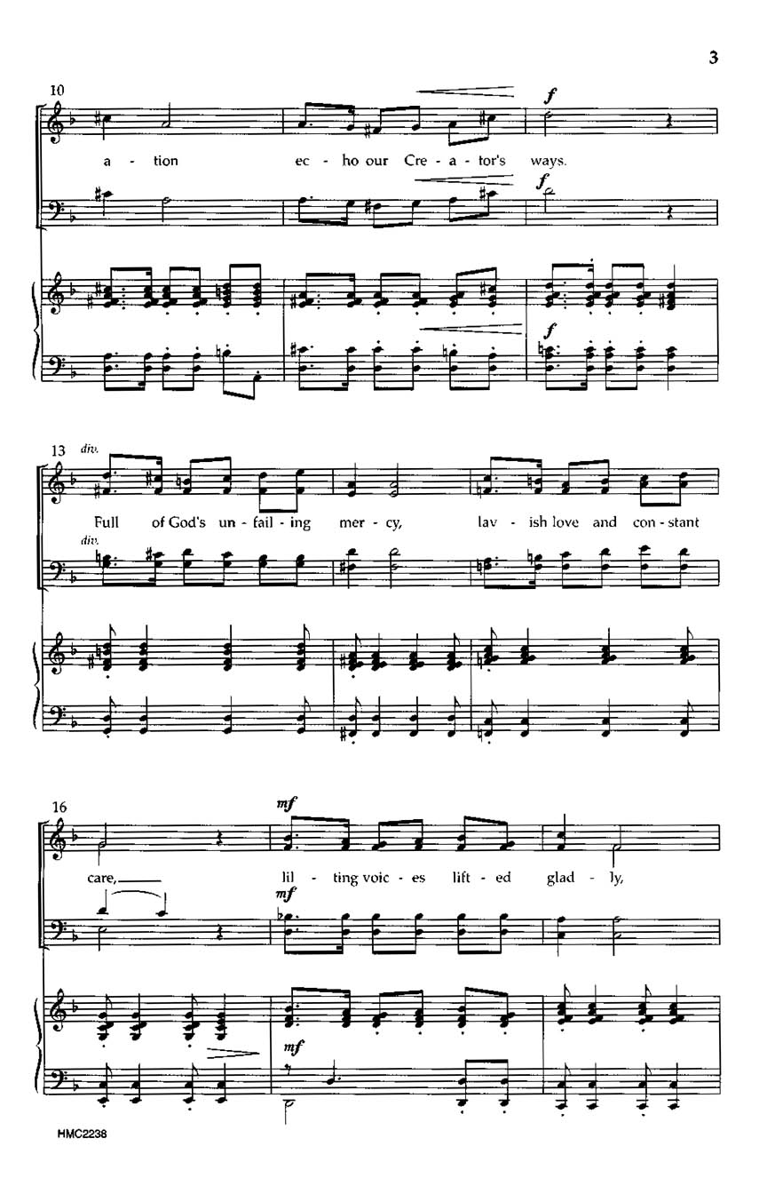 Let Us Fill the World with Singing - sample page 2