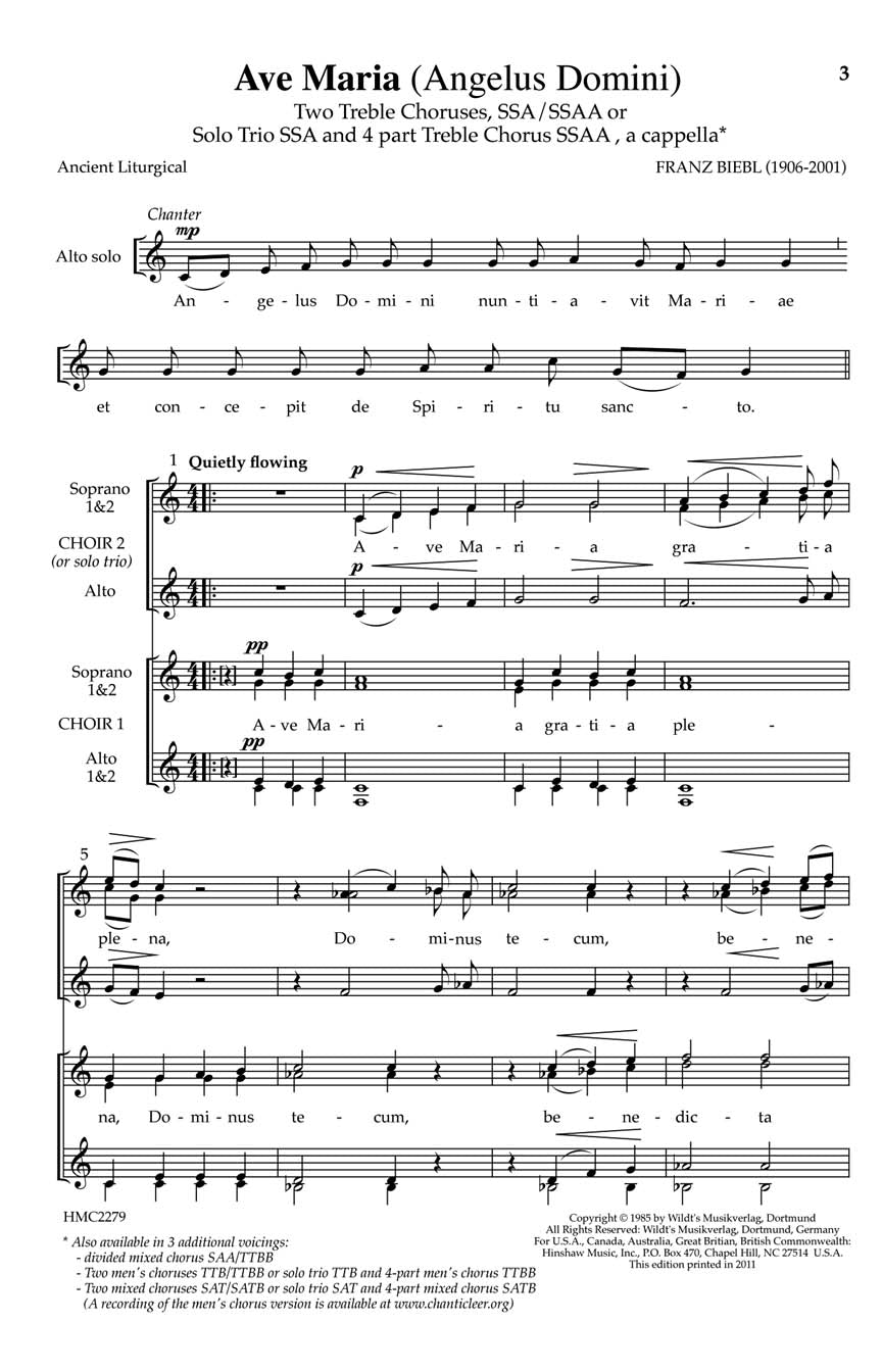 Ave Maria - String Quartet - sample page 1
