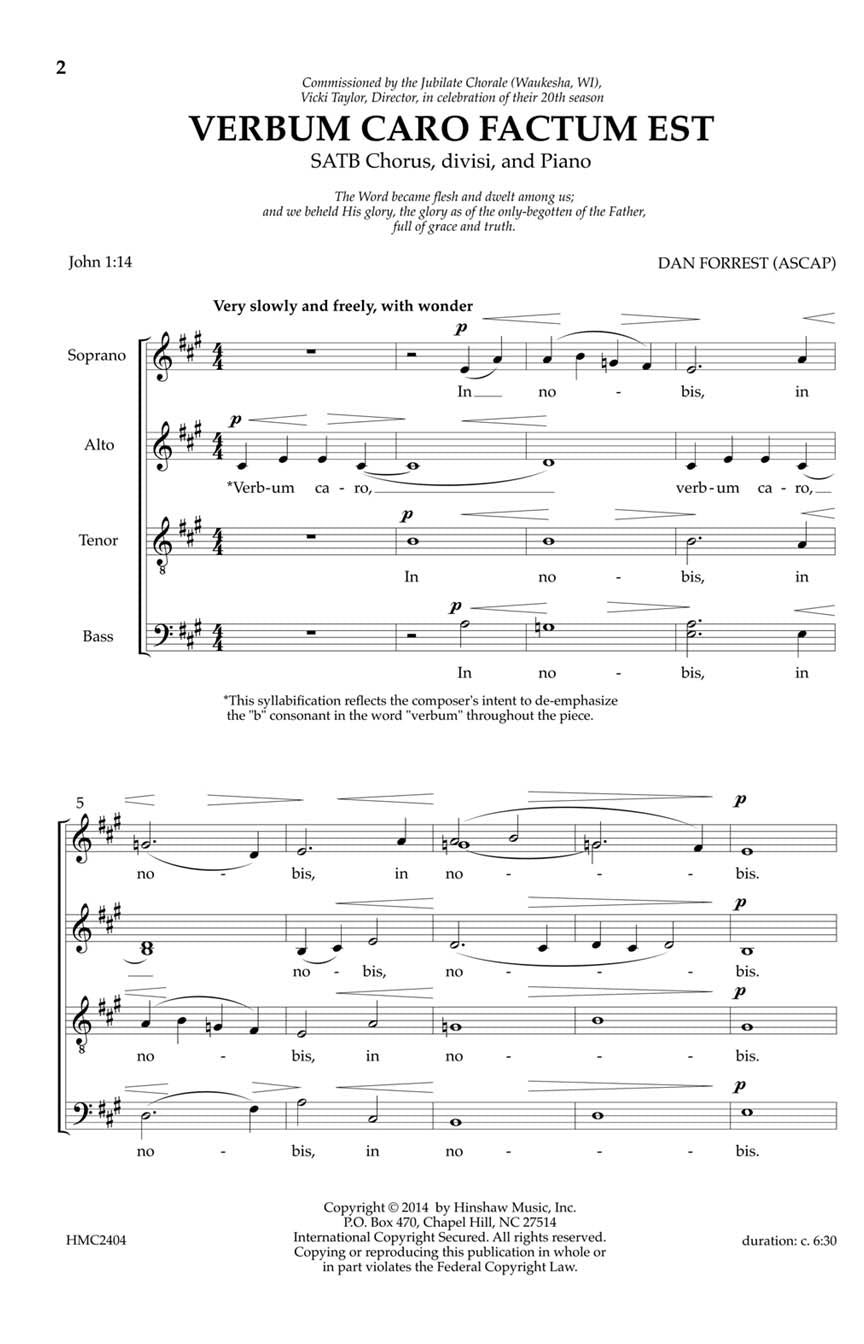 Verbum Caro Factum Est - sample page 1