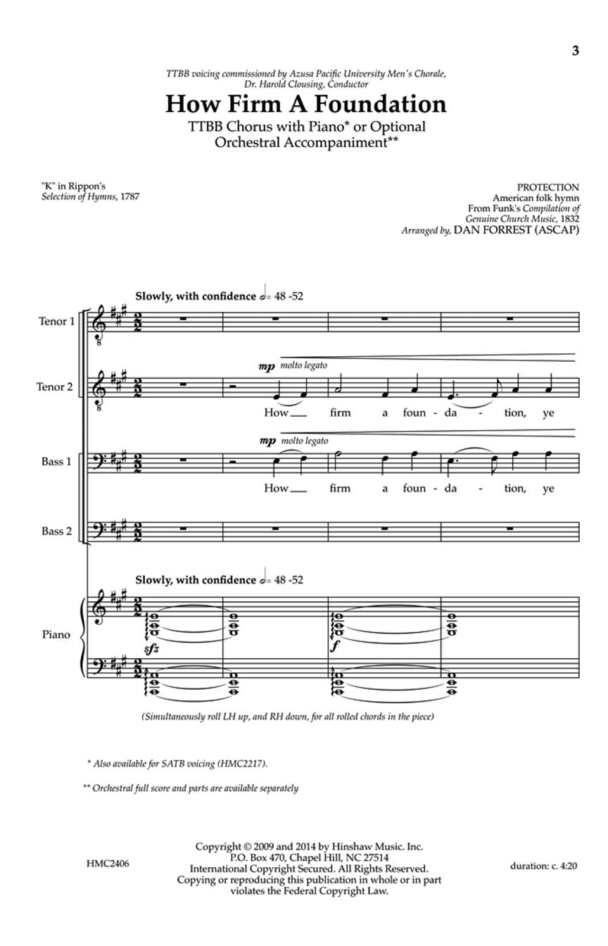 How Firm a Foundation - sample page 1