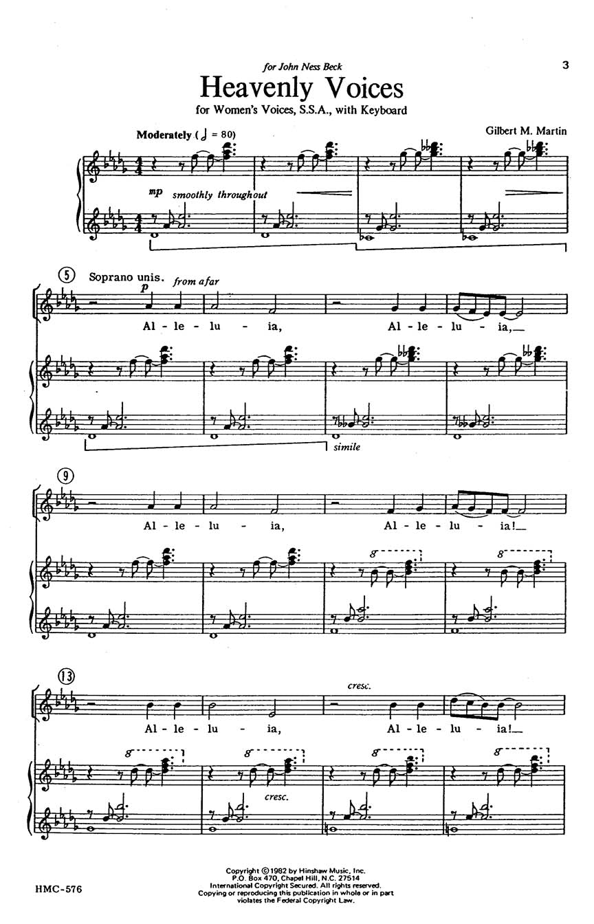 Heavenly Voices - sample page 1