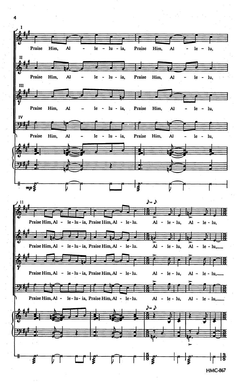 Praise Him, Allelu - sample page 2