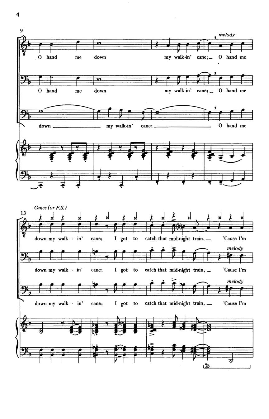 Hand Me Down My Walking Cane - sample page 2