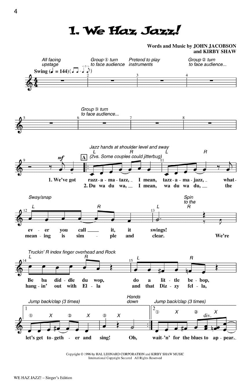 We Haz Jazz! (Musical) - sample page 1
