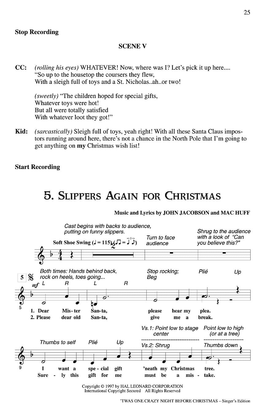 'Twas One Crazy Night Before Christmas (Musical) - sample page 4