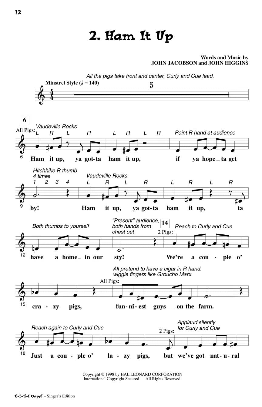 E-I-E-I Oops! (Musical) - sample page 2