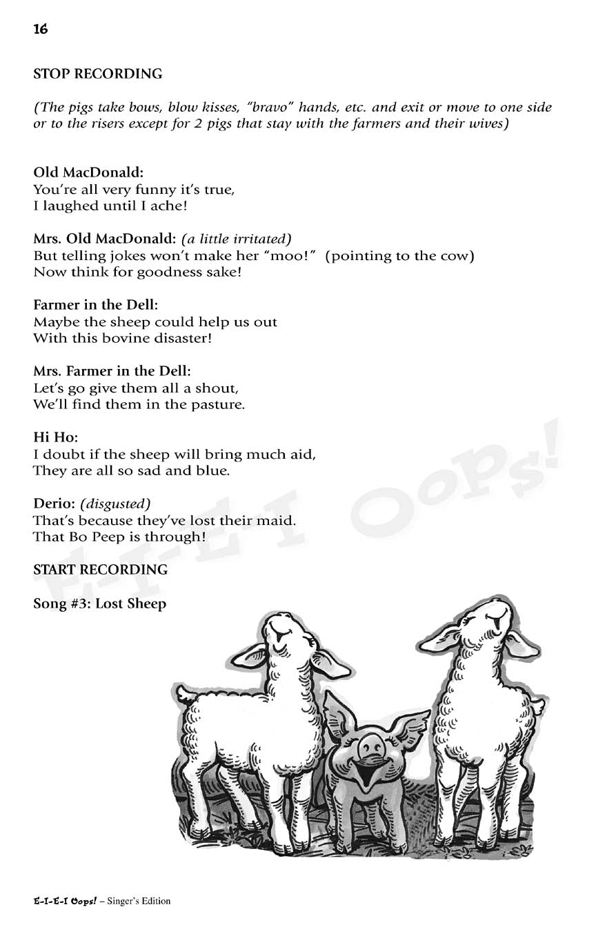 E-I-E-I Oops! (Musical) - sample page 3