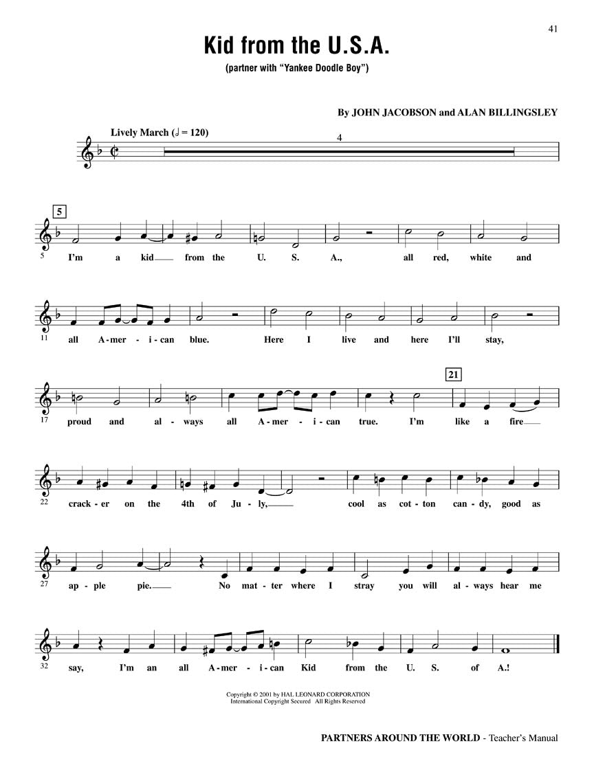 Partners Around the World (Collection of Partner Songs) - sample page 1