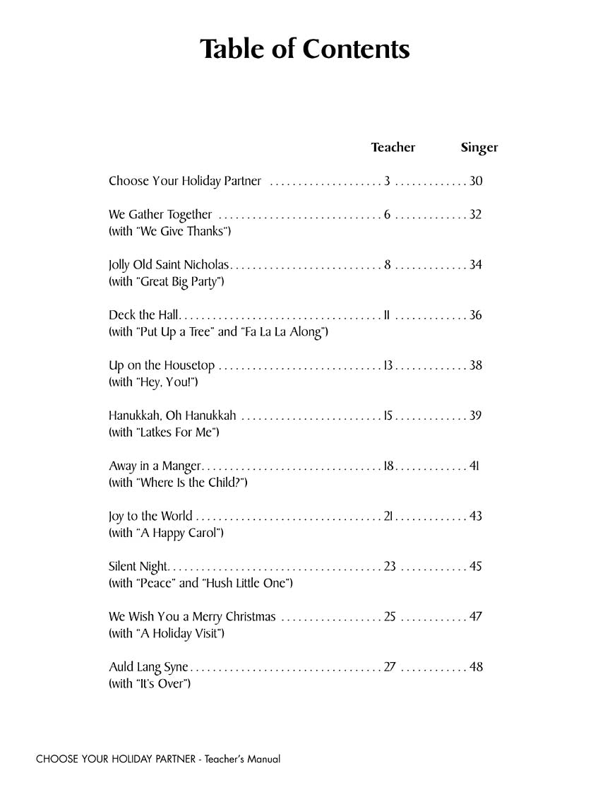 Choose Your Holiday Partner (Collection) - sample page 1