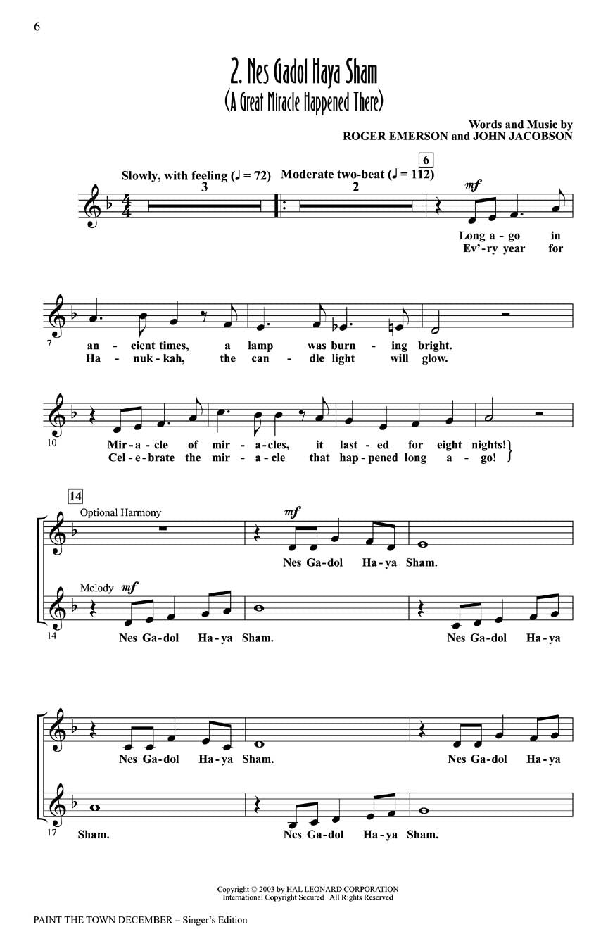 Paint the Town December (Holiday Musical) - sample page 1