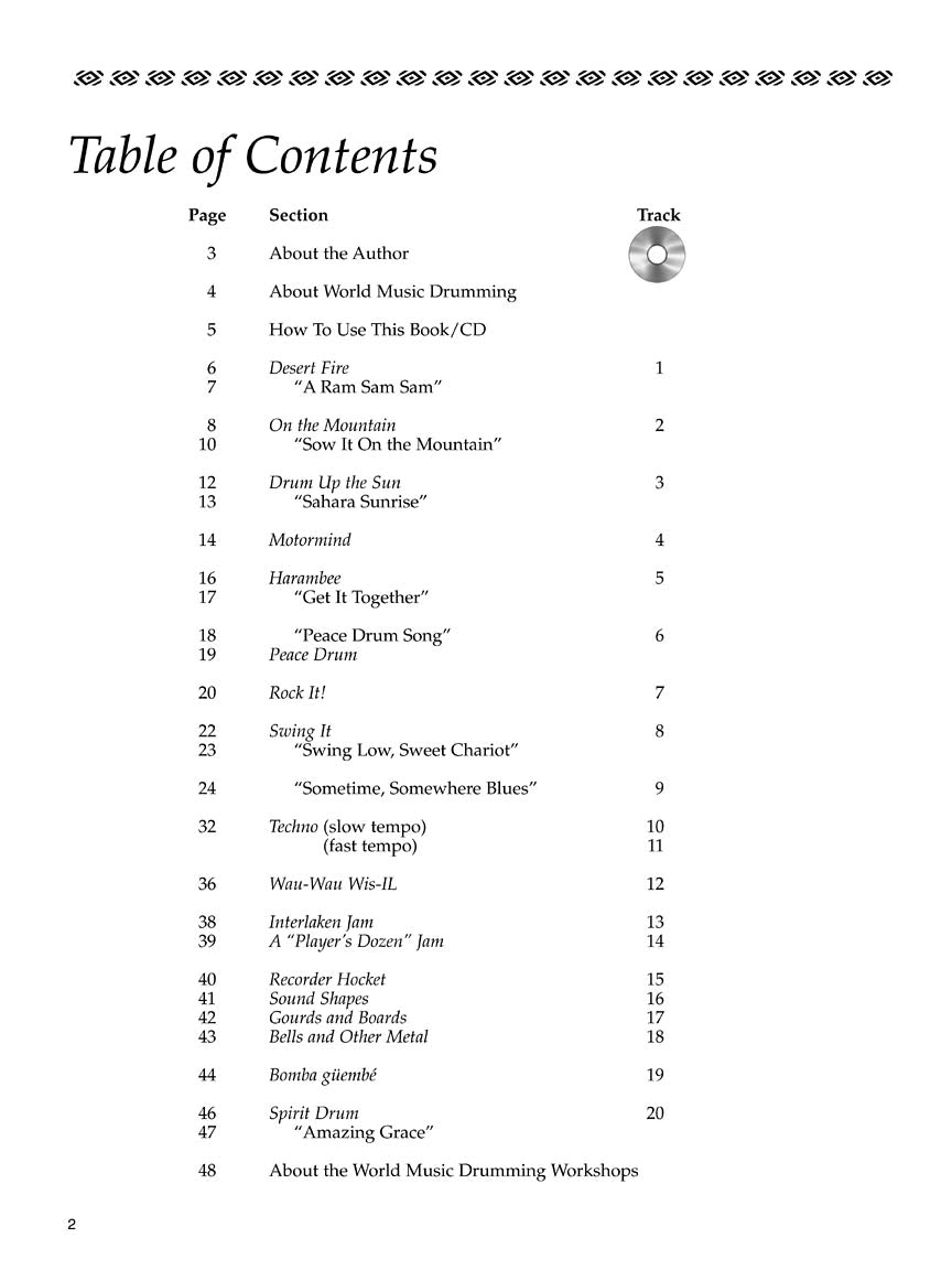 World Music Drumming: New Ensembles and Songs - sample page 1