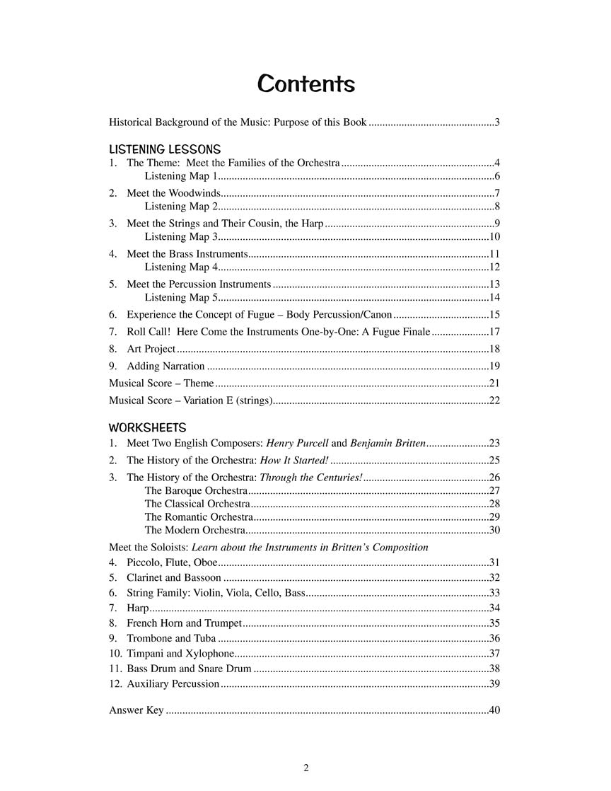 The Young Person's Guide to the Orchestra - sample page 1