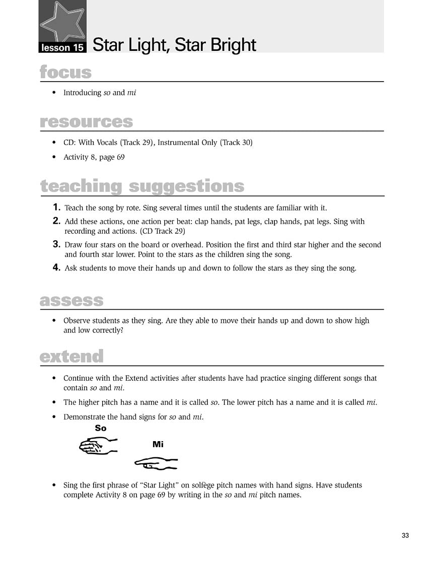 Kodaly in the Classroom – Primary (Set I) - sample page 3