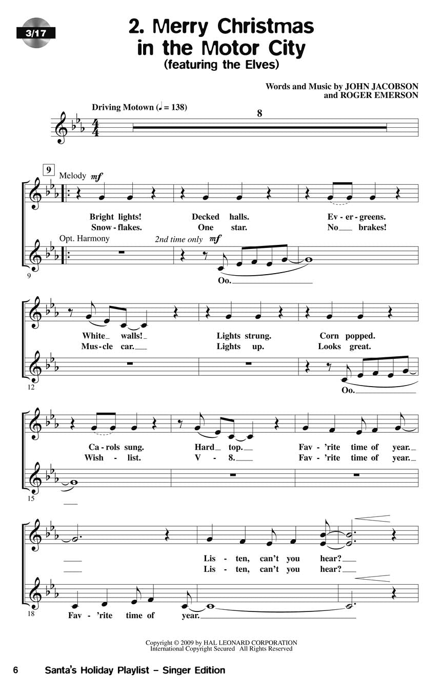Santa's Holiday Playlist - sample page 1