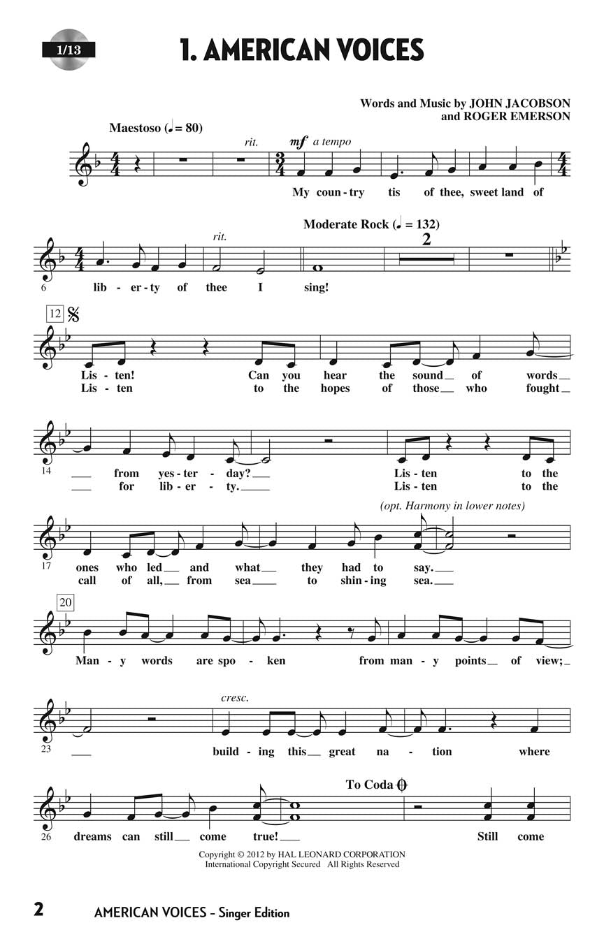American Voices - sample page 1