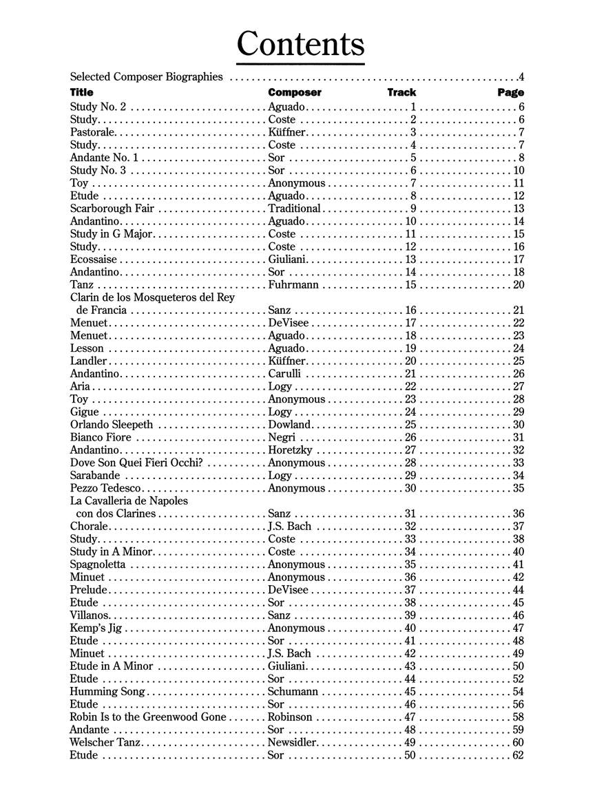 50 Easy Classical Guitar Pieces - sample page 2