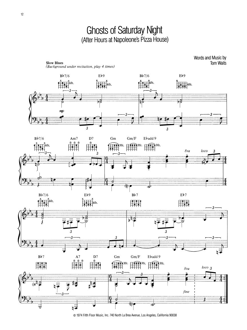 Tom Waits – Anthology - sample page 4